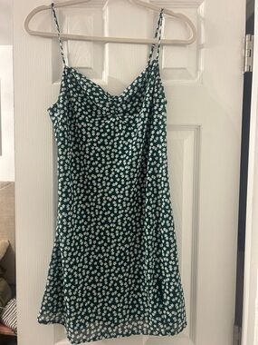 Green & White Princess Polly Slip Mini Dress- Size 6 Small